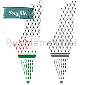 Keffiyeh en forma de mapa de Palestina esquema png archivo digital, kufiya, palestina, tatreez