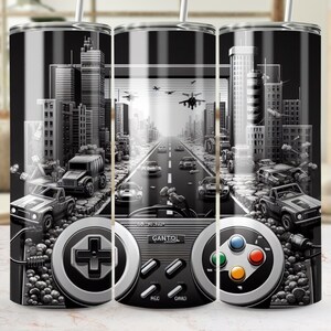Video Gaming Tumbler 8, Gamer 20 oz Skinny Tumbler Sublimation Design Digitaler Download PNG, NUR DIGITAL, Videospiel-Player Tumbler Wrap