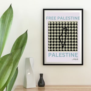 Digital Palestine Poster | keffiya Art | Printable Palestinian Artwork | Downloadable Wall Decor | Advocacy Print