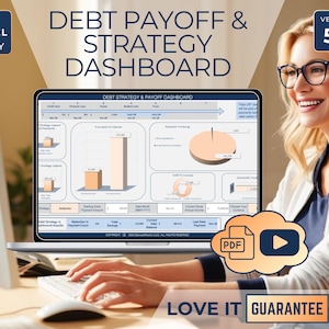 Premium Debt Payoff Spreadsheet Excel, Debt Tracker, Debt Snowball Calculator, Debt Freedom Planner, Financial Planner, Student Loan Tracker