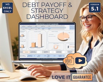 Premium Debt Payoff Spreadsheet Excel, Debt Tracker, Debt Snowball Calculator, Debt Freedom Planner, Financial Planner, Student Loan Tracker