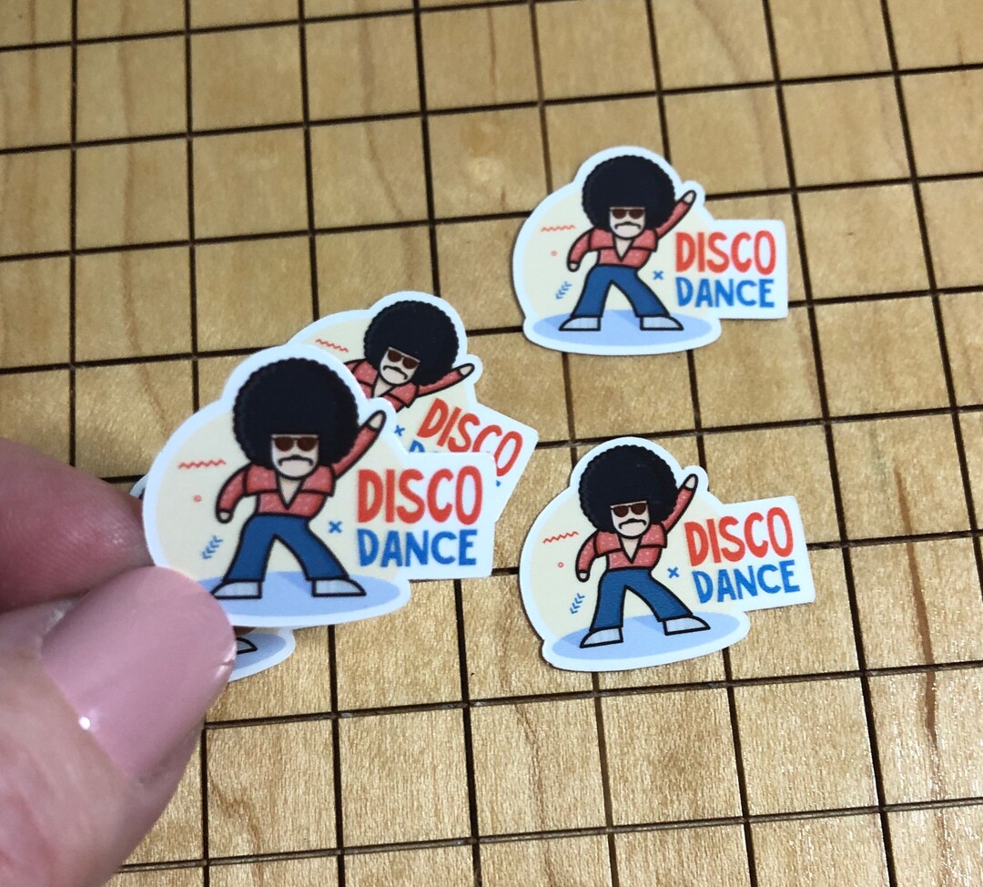 Disco Record Sticker 5 MINI Disco Stickers, Disco Decal, 70s Sticker, Funny Sticker, Disco ...