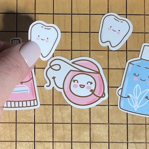 5 Dental Sticker Pack, Tooth Decal, Toothpaste Sticker, Mouthwash Decal ...