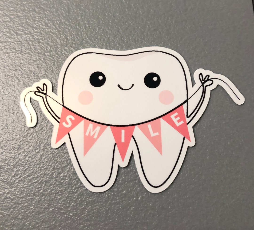 Tooth Sticker Tooth Decal Smile Sticker Dental Hygiene Etsy