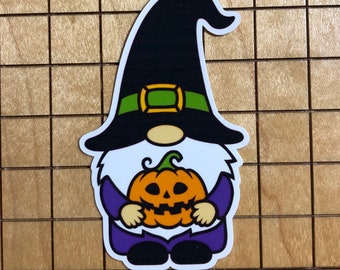 Gnome sticker, Halloween gnome sticker, Halloween sticker, laptop decal, tumbler decal, phone case sticker, mac book decal, waterproof decal