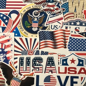 20 USA Stickers, patriotic sticker pack, flag sticker, America sticker, USA decal, patriotic decal, phone case decal, water bottle sticker