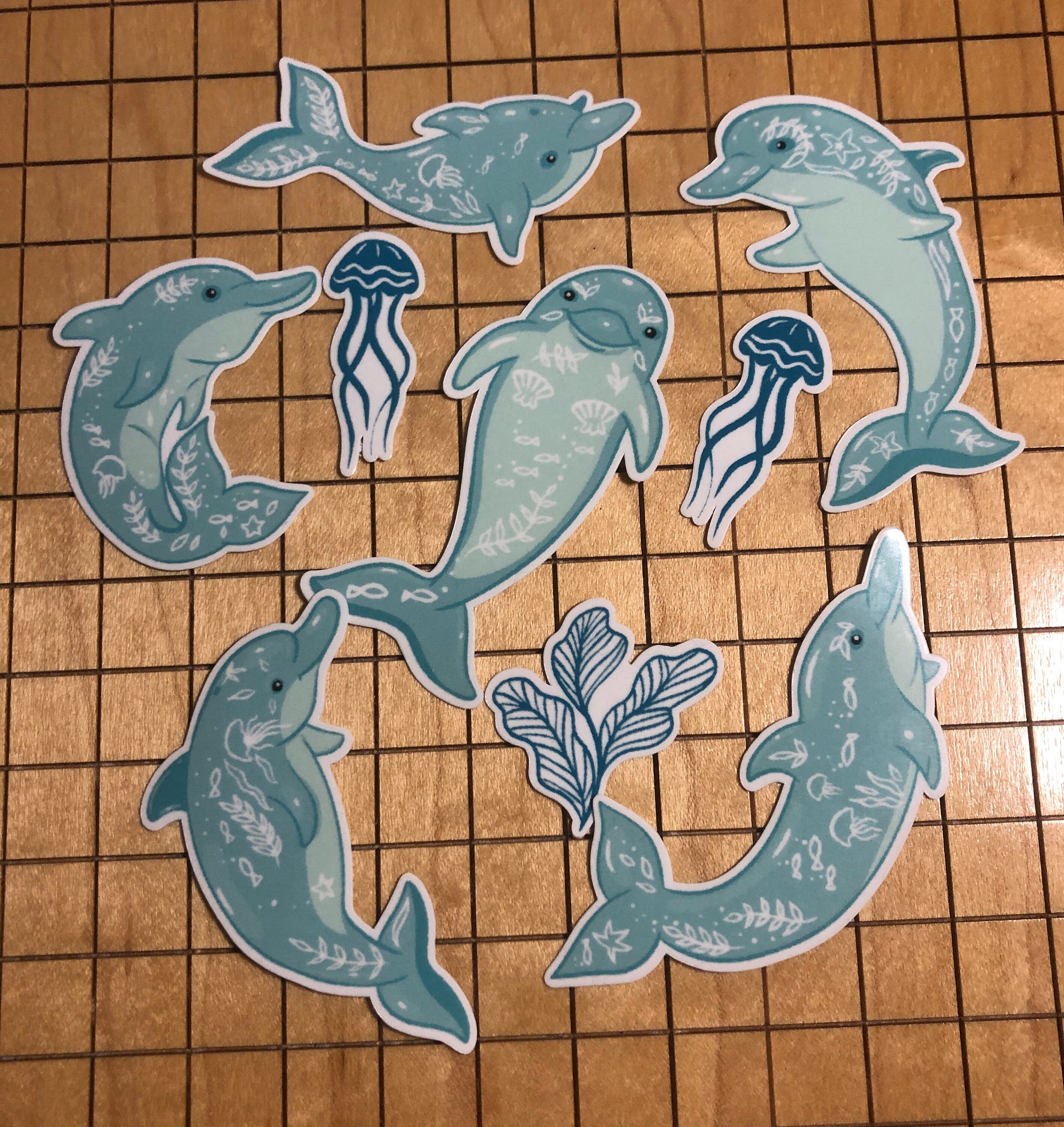 6 Dolphin Stickers, Dolphin Sticker Pack, Dolphin Decal, Laptop Decal ...