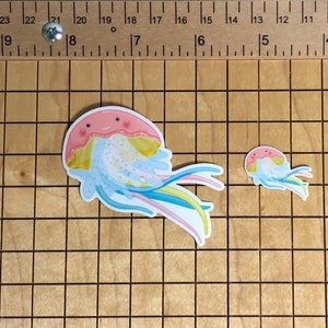 jellyfish sticker, jellyfish decal, kawaii decal, kawaii sticker, tumbler sticker, phone case decal, waterproof decal, cute jellyfish
