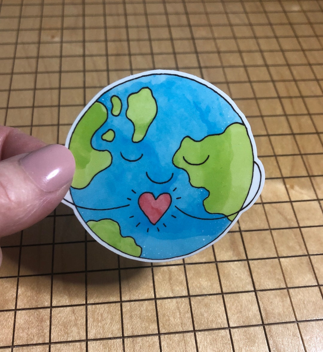 Earth Sticker, Earth Decal, Earth Day Sticker, Phone Case Decal, Water ...