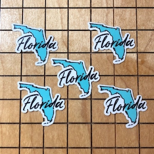 5 MINI Florida Aufkleber, Reiseaufkleber, Sticker Pack, Laptop Aufkleber, Wasserflasche Aufkleber, winziger Aufkleber, Scrapbook Aufkleber, Kindle Aufkleber