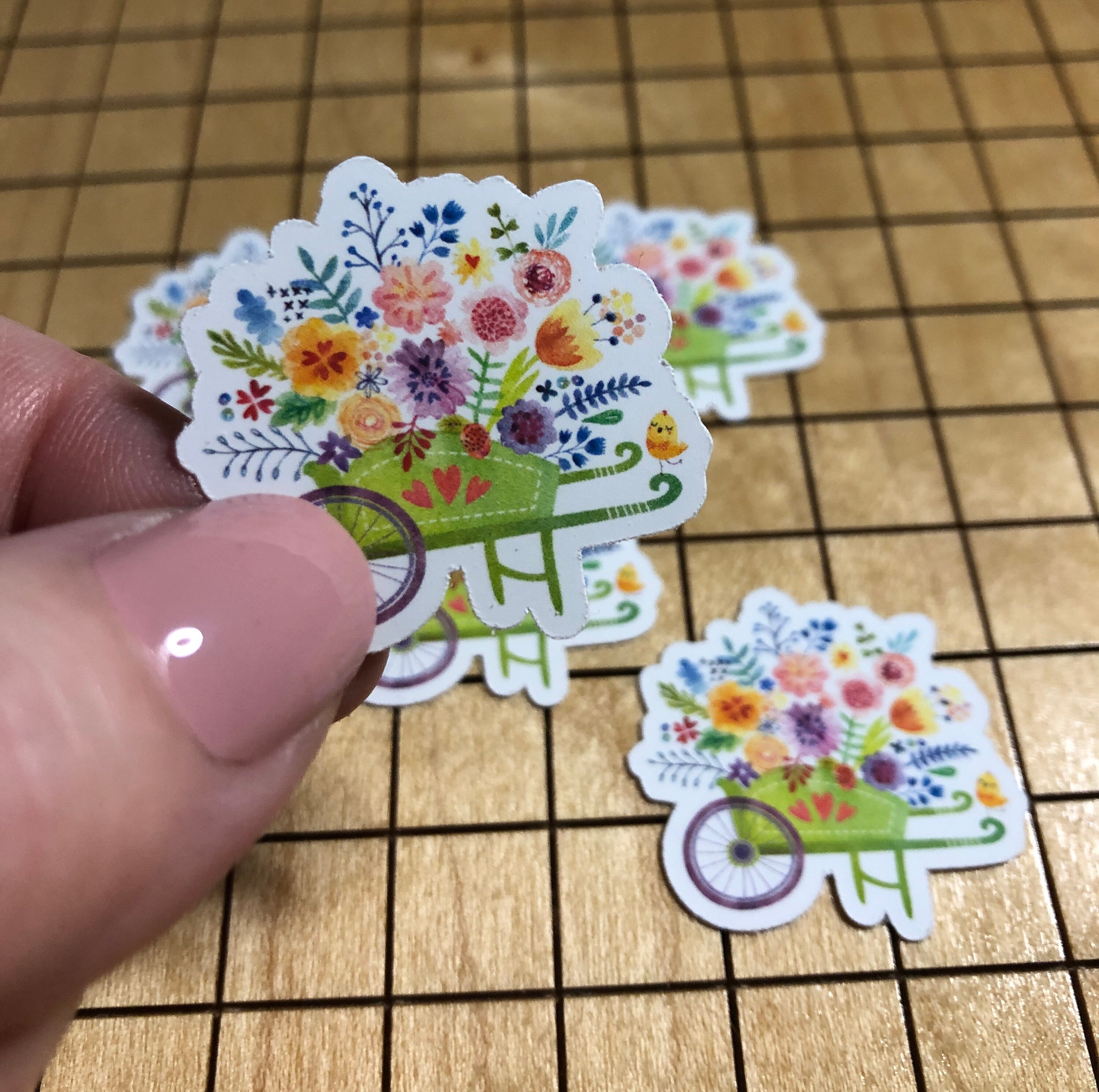 5 MINI Flower Stickers, Flower Decal, Flower Cart Sticker, Tumbler ...