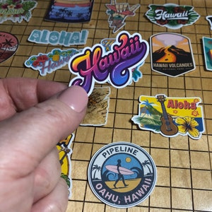 20 Hawaii stickers, Hawaii sticker pack, Maui stickers, aloha stickers, phone case sticker, Honolulu, water bottle sticker, laptop decal