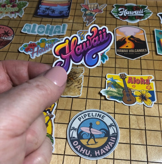20 Hawaii stickers, Hawaii sticker pack, Maui stickers, aloha stickers,  phone case sticker, Honolulu, water bottle sticker, laptop decal