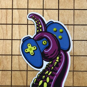 SALE, Gamer sticker, octopus sticker, kraken sticker, game controller, gamer decal, laptop decal, phone case decal, water bottle decal