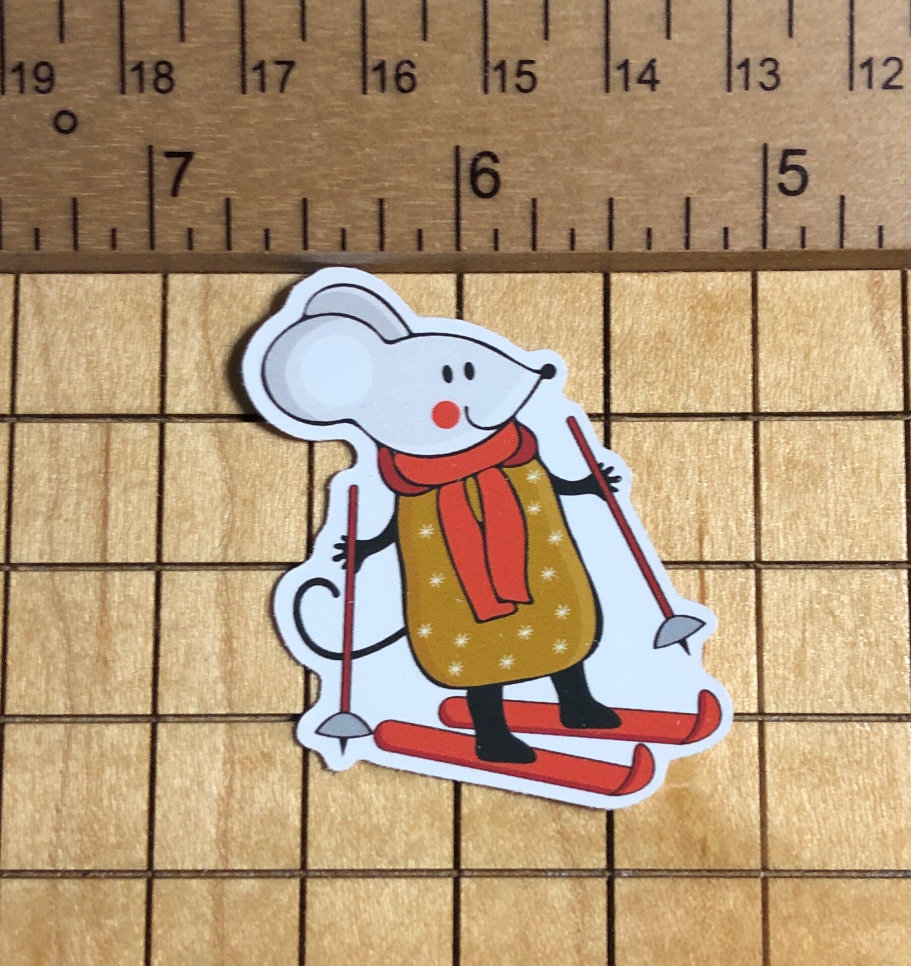 Mouse Hunter Sticker 5 Mice Stickers, Mouse Decal, Winter Stickers, Winter Sports, Skiing ...