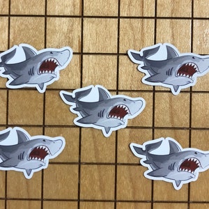 5 MINI shark stickers, shark sticker pack, sticker bundle, tiny stickers, laptop decal, party favor, phone case decal, laptop decal, journal