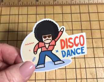 Disco sticker, disco dancer, disco decal, 70s sticker, funny sticker, disco dance, laptop decal, water bottle decal, phone case sticker