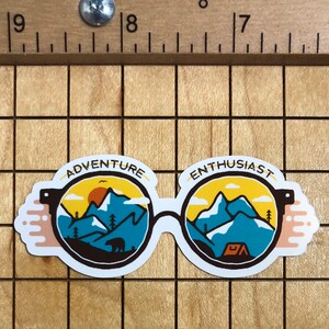 camping sticker, vinyl waterproof decal, hiking sticker, outdoor decal, adventure sticker, camping sticker, water bottle decal, mountains