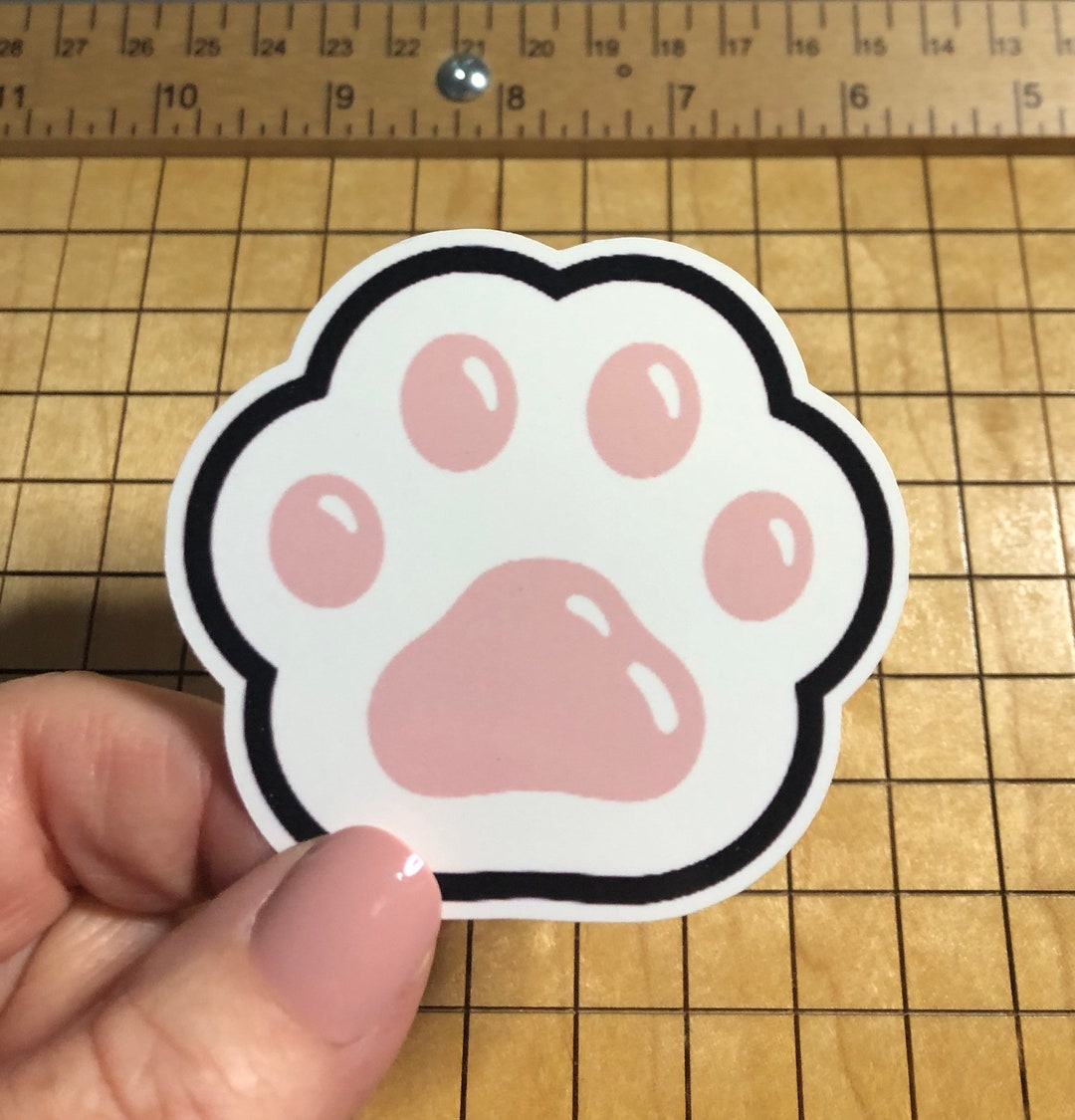 Cat Sticker, Cat Paw Sticker, White Cat Paw, Toe Bean Sticker, Tumbler ...