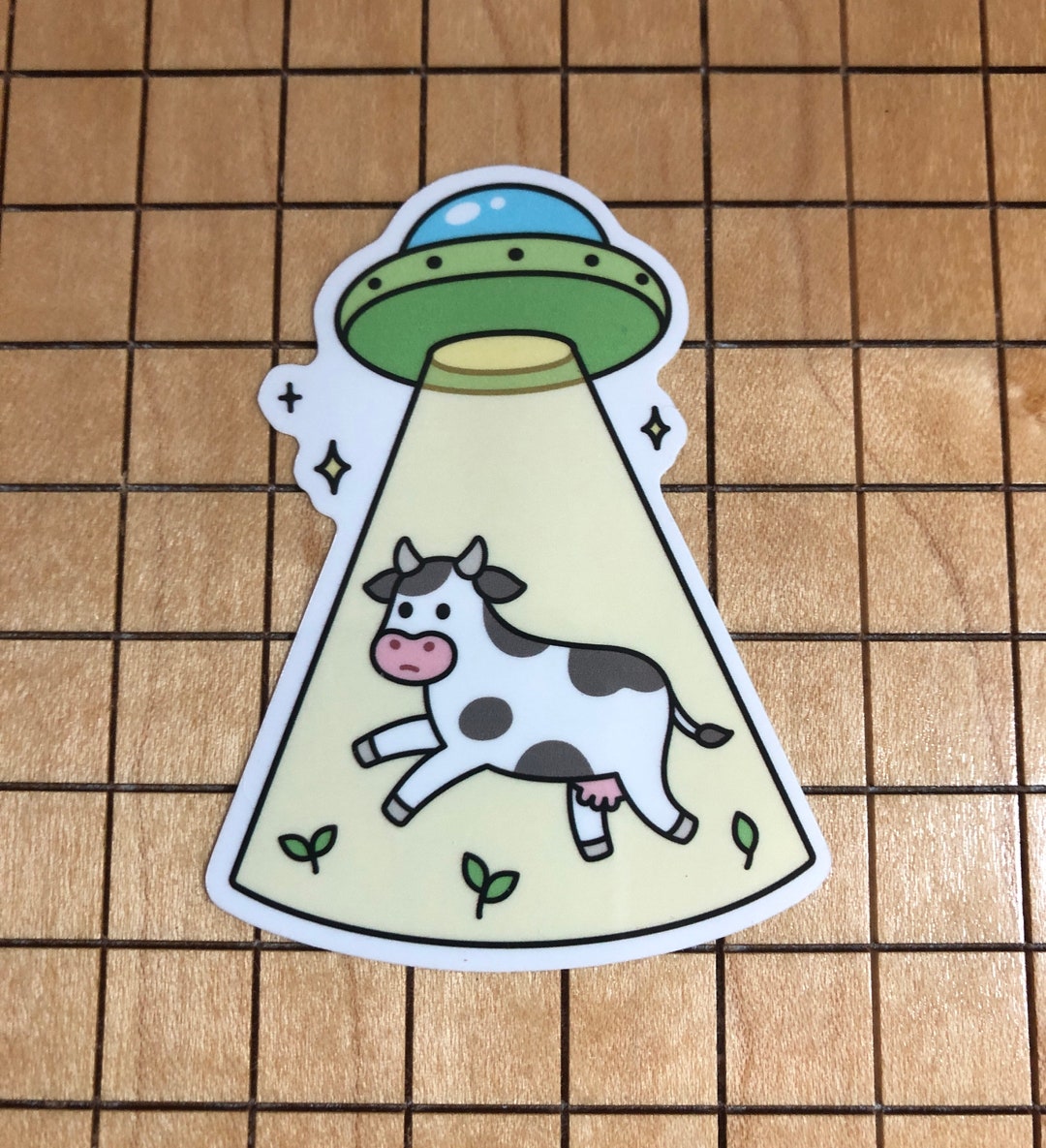 Ufo Sticker, Cow Sticker, Alien Abduction, Phone Case Sticker, Water ...