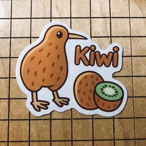 kiwi sticker, kiwi fruit, kiwi bird,New Zealand, kawaii sticker, funny, phone case, water bottle, kindle, macbook, laptop decal, waterproof