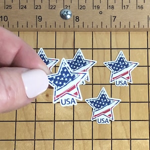 5 MINI flag stickers, star sticker, usa sticker, patriotic sticker, America sticker, water bottle sticker, planner sticker, laptop decal