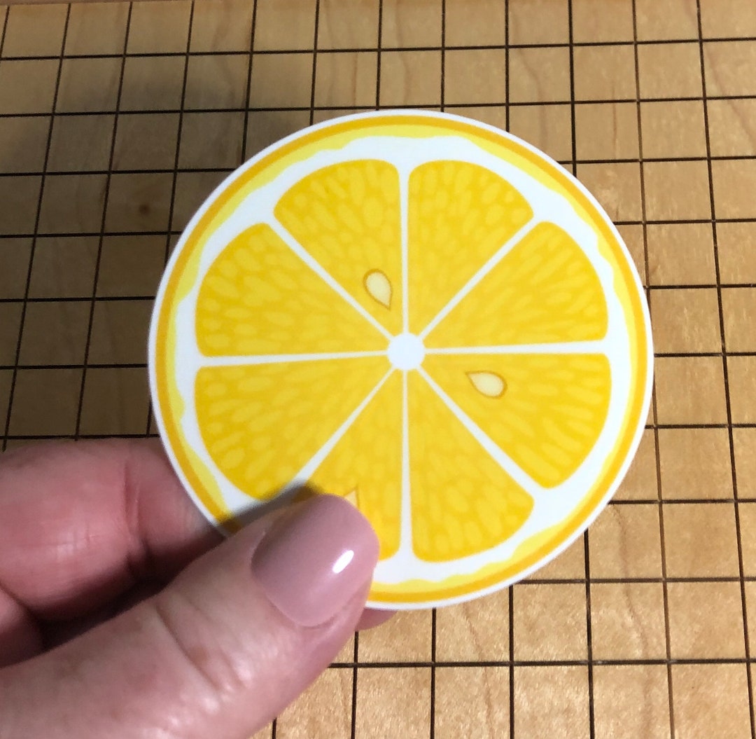 Lemon Sticker, Lemon Slice, Lemon Decal, Lemon Sticker, Laptop Decal