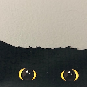 cat sticker, black cat, staring cat sticker, funny cat, cat eyes sticker, tumbler sticker, laptop sticker, vinyl decal, water bottle sticker