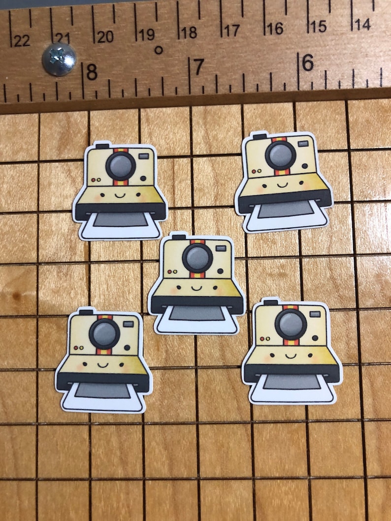 5 MINI Camera Stickers, Camera Decal, Instant Camera, Tiny Sticker ...