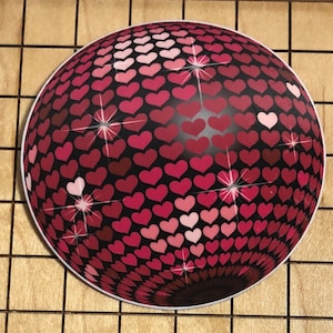 Disco ball sticker, heart sticker, disco sticker, disco ball decal, water bottle sticker, laptop sticker, phone case sticker, tumbler decal