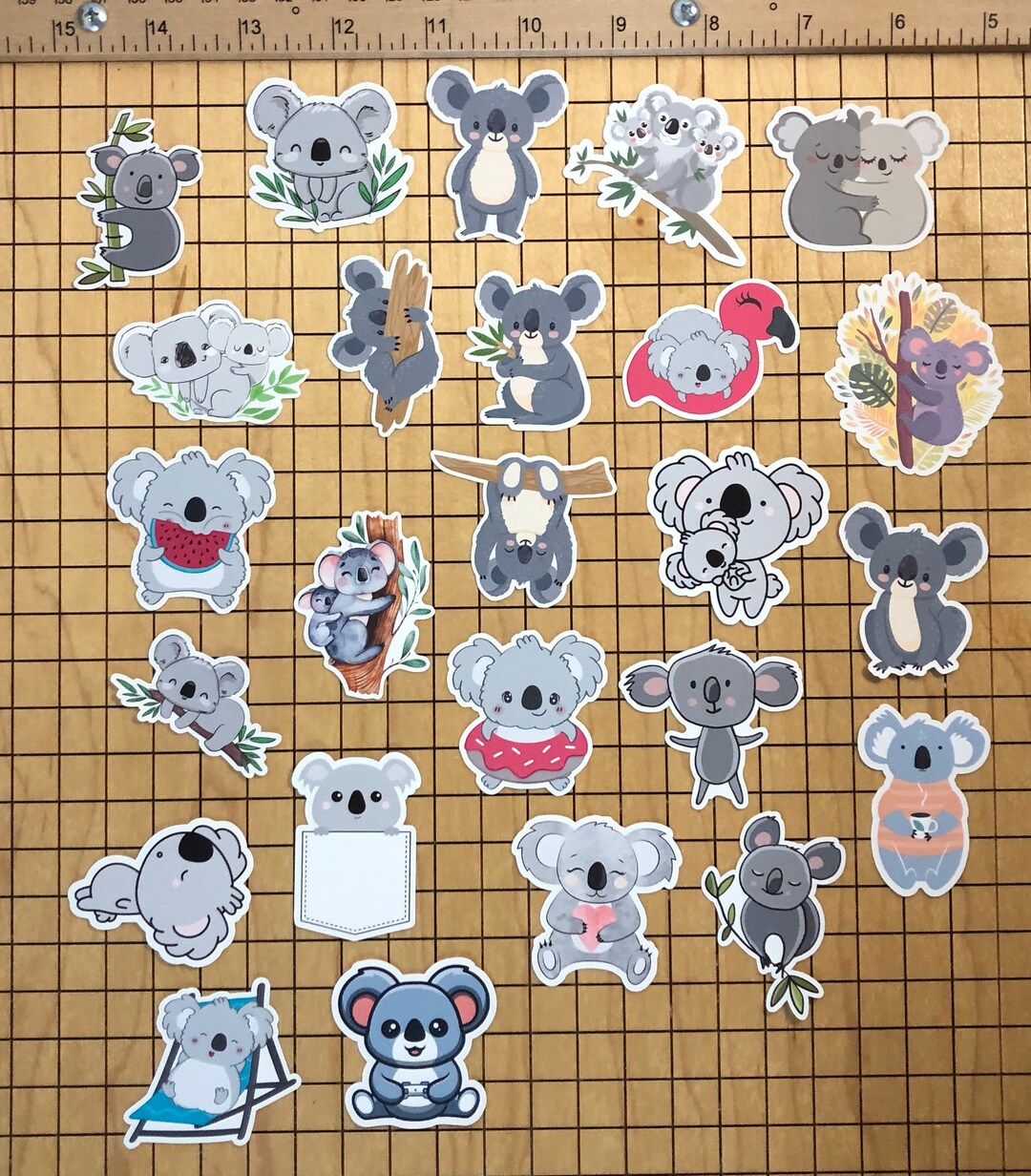10 Koala Stickers, Koala Sticker Pack, Koala Gift, Party Favor, Tumbler
