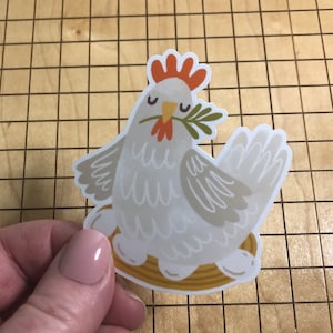 chicken sticker, chicken decal, phone case decal, water bottle sticker, waterproof vinyl decal, laptop decal, chicken label, sticker sheet