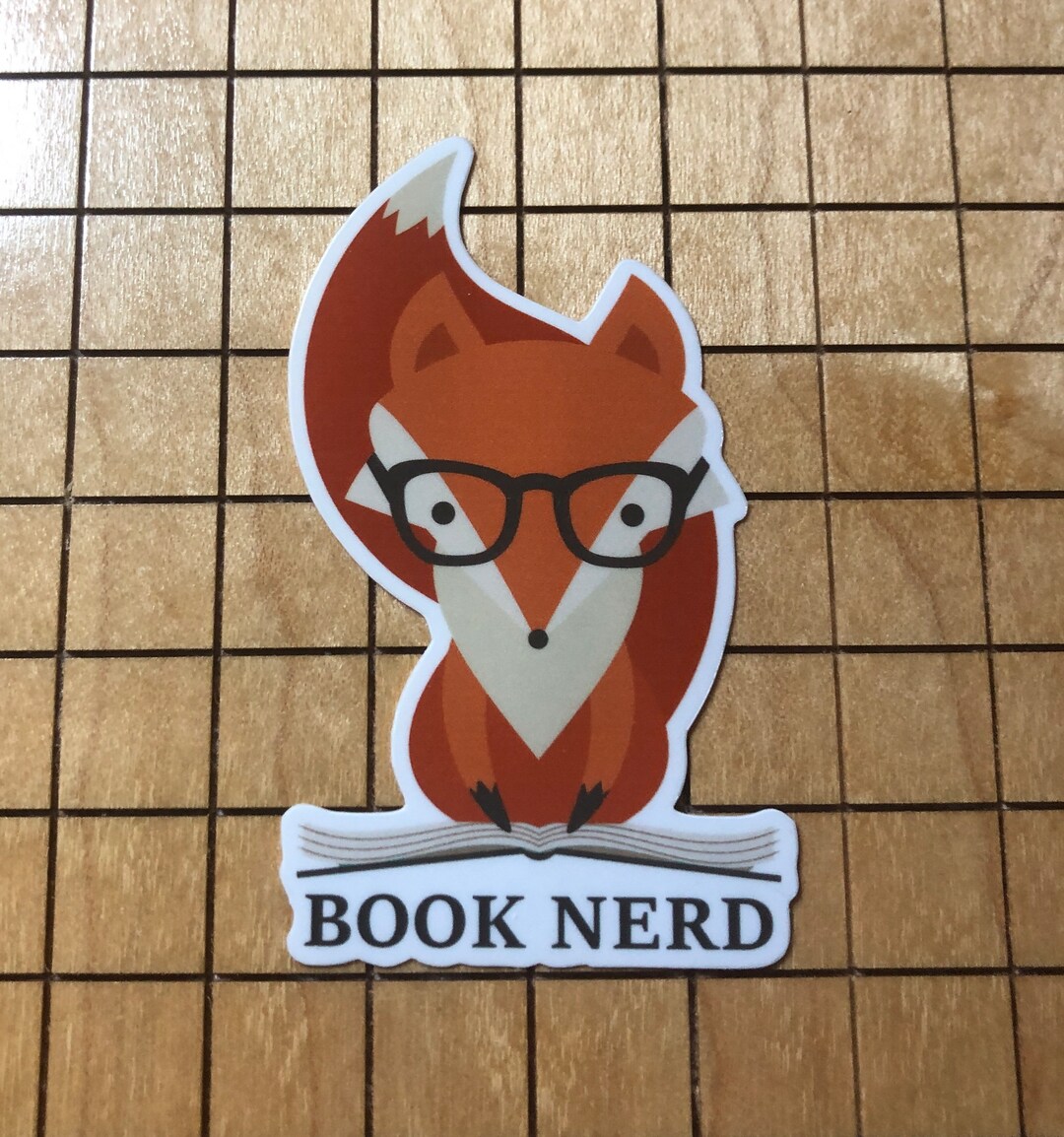 Fox Sticker, Book Nerd, Fox and Book, Fox Decal, Book Decal, Vinyl ...