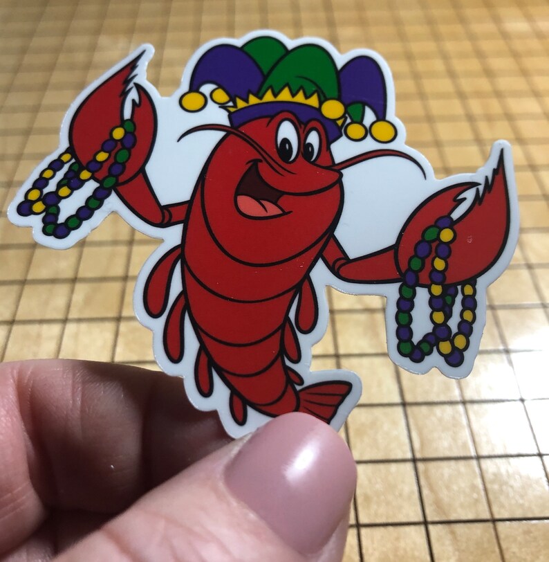 Crawfish Sticker, Mardi Gras Sticker, Crawdad Sticker, Crayfish, New ...