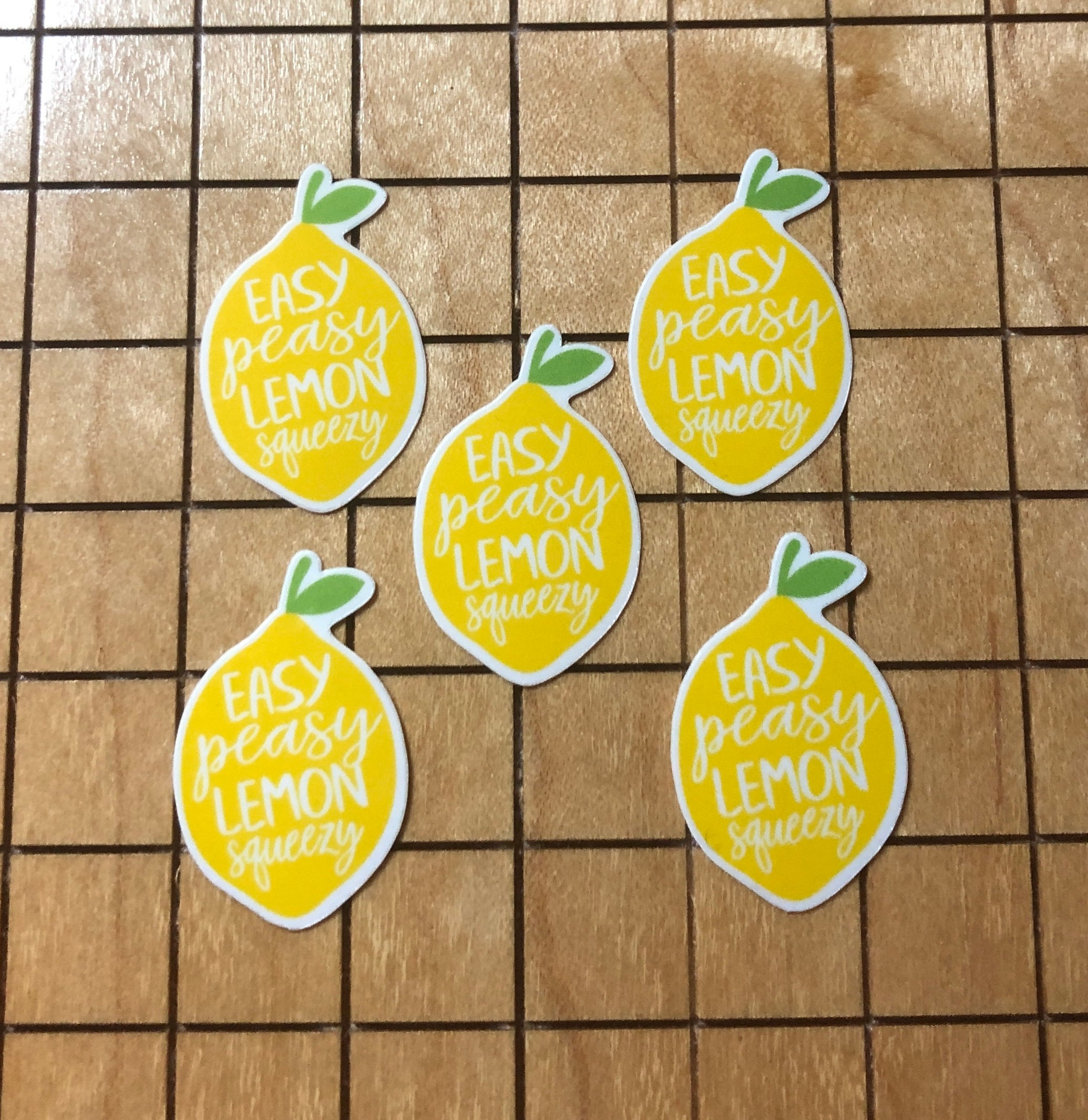 5 MINI Lemon Sticker Pack, Easy Peasy Lemon Squeezy, Phone Case Sticker ...