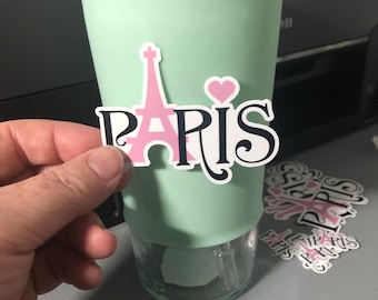 Paris sticker, Paris decal, France sticker, Paris photos, Eiffel tower sticker, waterproof, vinyl, laptop decal, phone case, tumbler decal