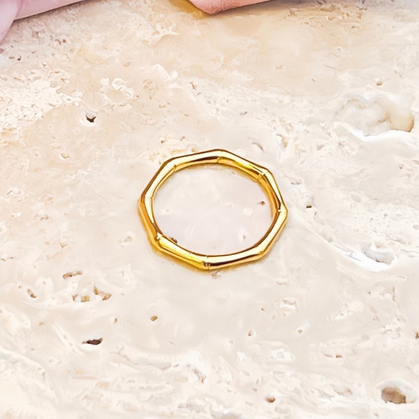 Eve Ring: 18K Gold PVD Minimalist French Style Ring