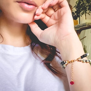 Cruella de Vil Dalmatian Jasper Adjustable Bracelet