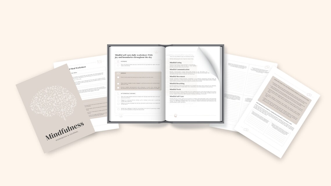 Mindfulness Self-discovery Journal & Workbook DBT Skills, Therapy ...