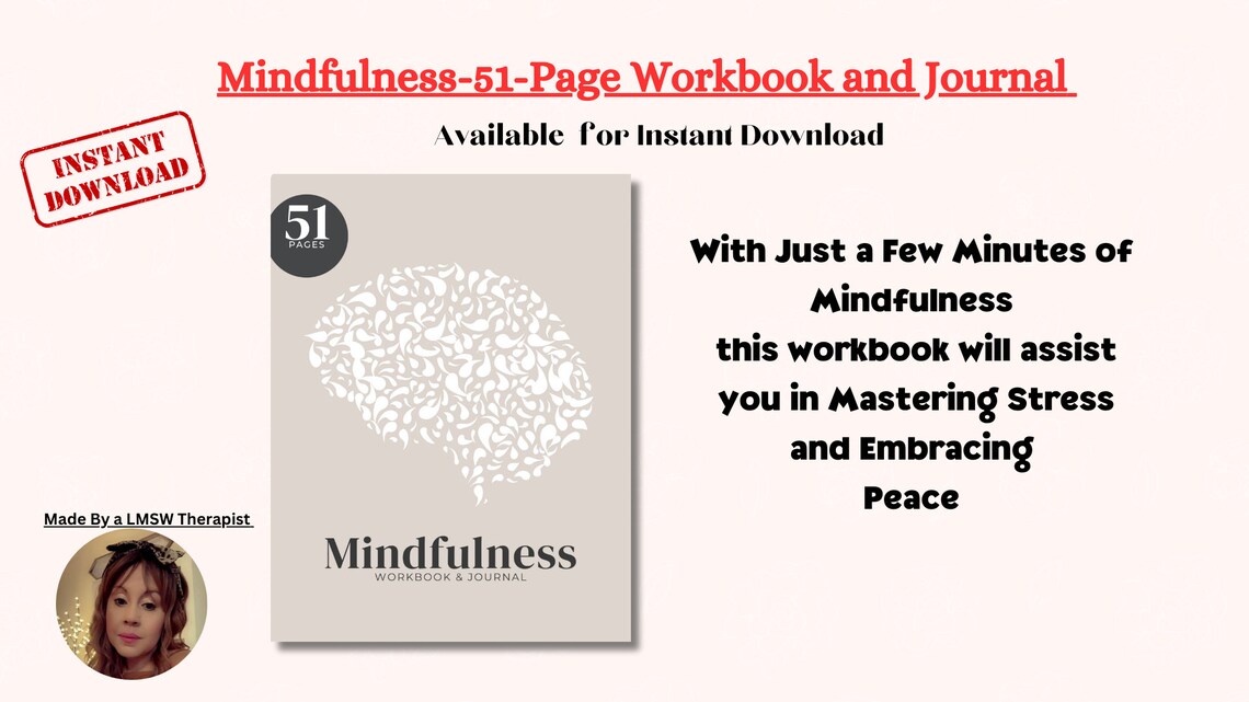 Mindfulness Self-discovery Journal & Workbook DBT Skills, Therapy ...