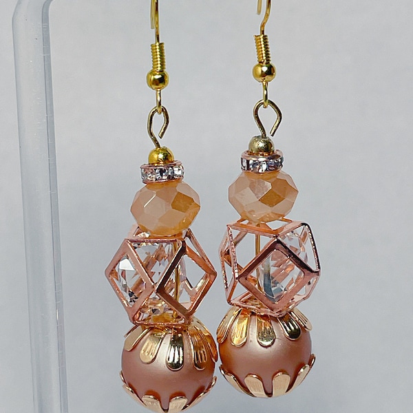 Rose Gold Elegant Dangle Earrings