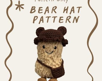 Patrón de crochet para gorro de oso de Jellycat (Descarga en PDF)