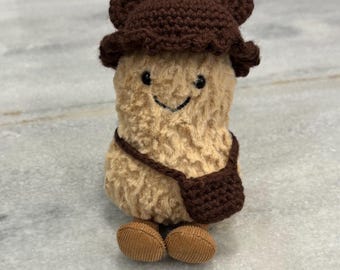 Conjunto de gorro y bolso de oso de ganchillo (solo): Ropa de Peanut Jellycat