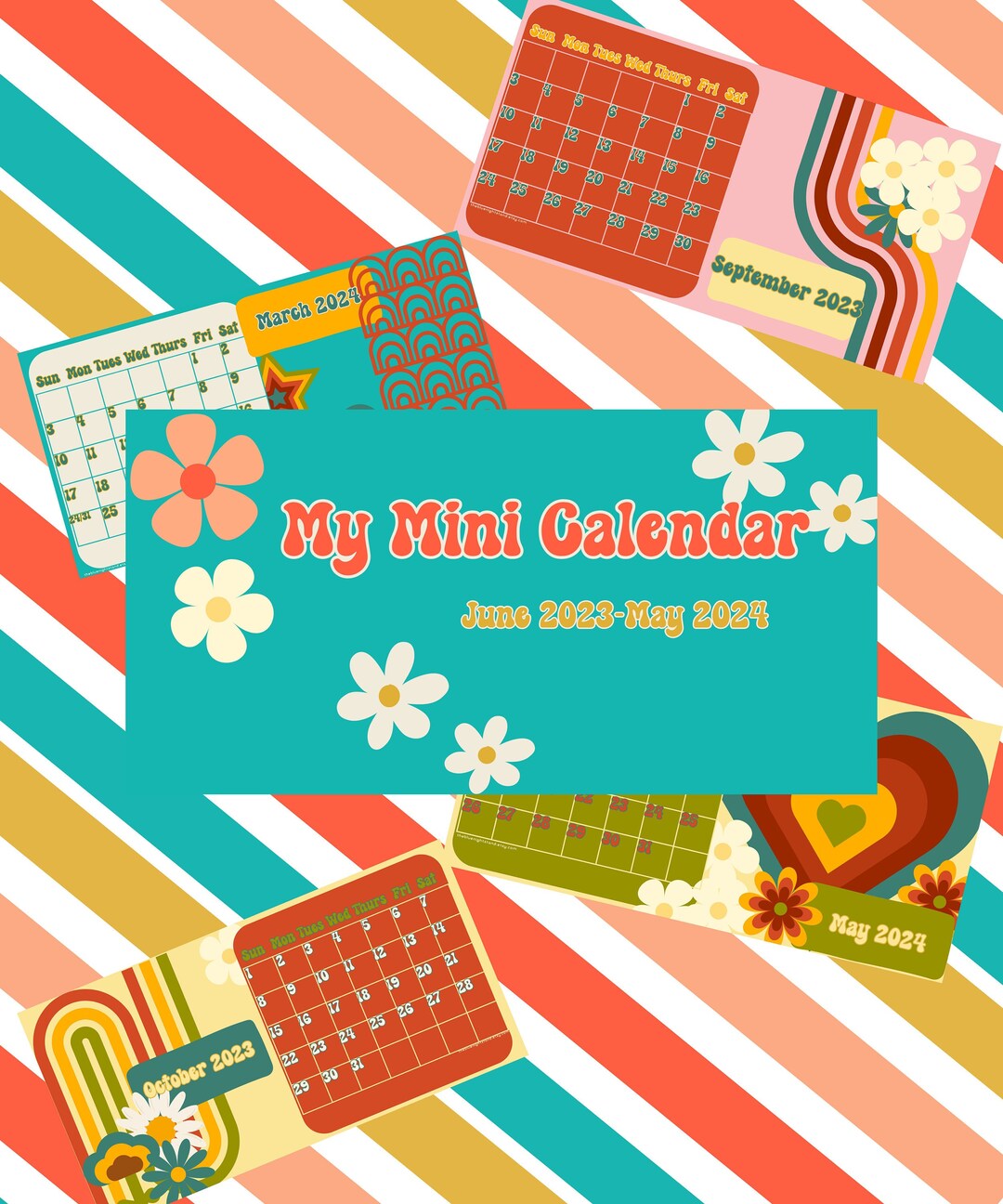 Retro-themed Desk Calendar Vintage Desk Calendar for Small - Etsy UK