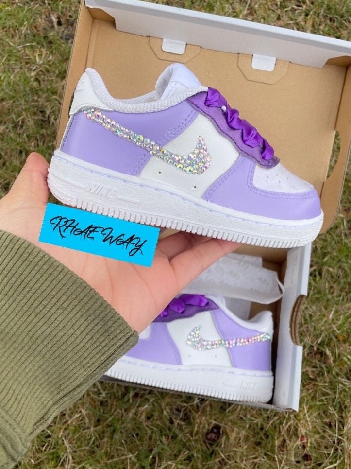 Custom All White AF1 Rope Laces toddler /kid Sizes 