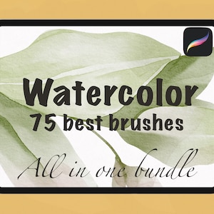 Watercolor Brushes For Procreate, Realistic Watercolor brush, Watercolor Painting Brushes, Watercolor Paper Texture Brushes, Gouache brushes