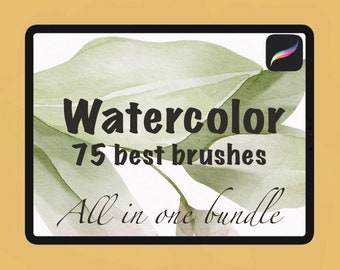 Watercolor Brushes For Procreate, Realistic Watercolor brush, Watercolor Painting Brushes, Watercolor Paper Texture Brushes, Gouache brushes