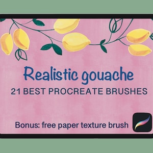 Gouache Brushes Procreate, Best Gouache Brushes, Realistic Gouache Brushes for Procreate, iPad brushes, Gouache brushset, Digital brushes