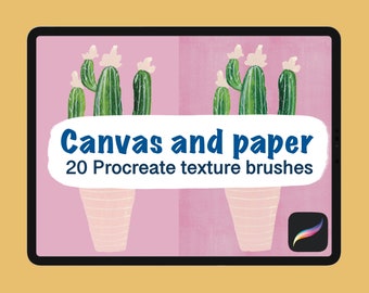 Procreate Paper texture brushes, Procreate Paper Canvases, Gouache paper for Procreate, Watercolor Paper, Canvas Background for Procreate