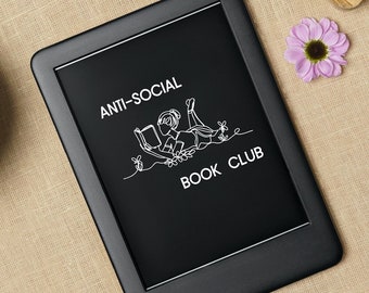 Écran de verrouillage Kindle du club de lecture anti-social (fichier epub)